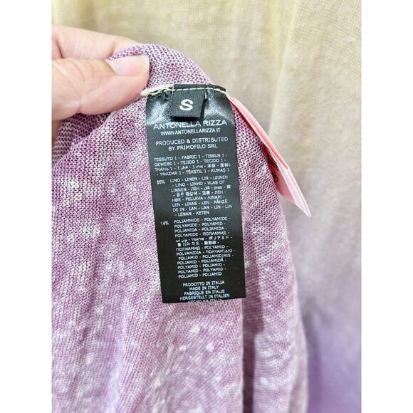 NWT Antonella Rizza Sheer Cover-Up Dress Swimwear Lilac Yellow Women's Sz Small - Picture 7 of 7